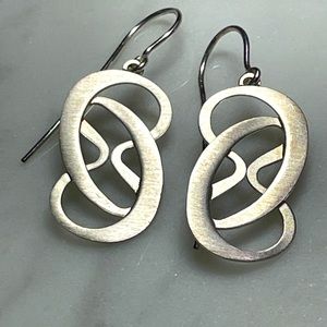Sterling silver Forever earrings NWOT